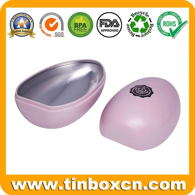 Easter Promotional Egg Shape Metal Box Chocolate Tin with Popular Matt Varnish for Candy Gifts